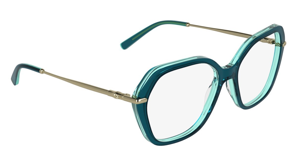 Occhiali da vista Longchamp LO2800 (435) colore transparent petrol/azure forma rettangolare 