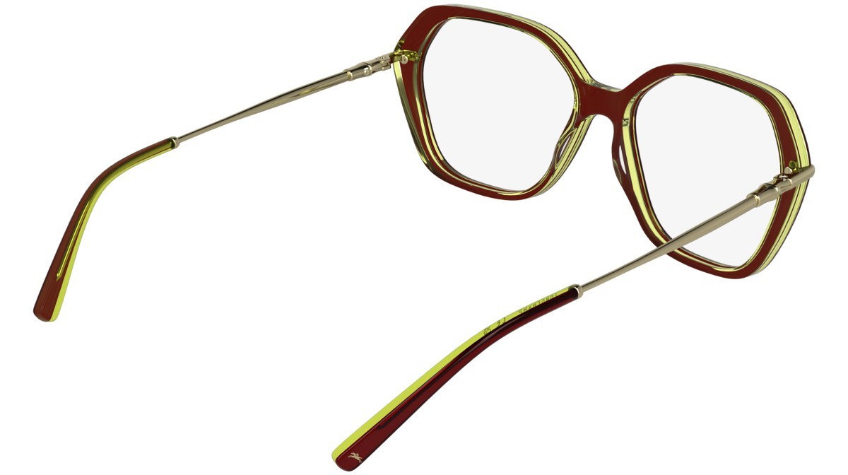 Occhiali da vista Longchamp LO2800 (618) colore transparent burgundy/yellow forma rettangolare 