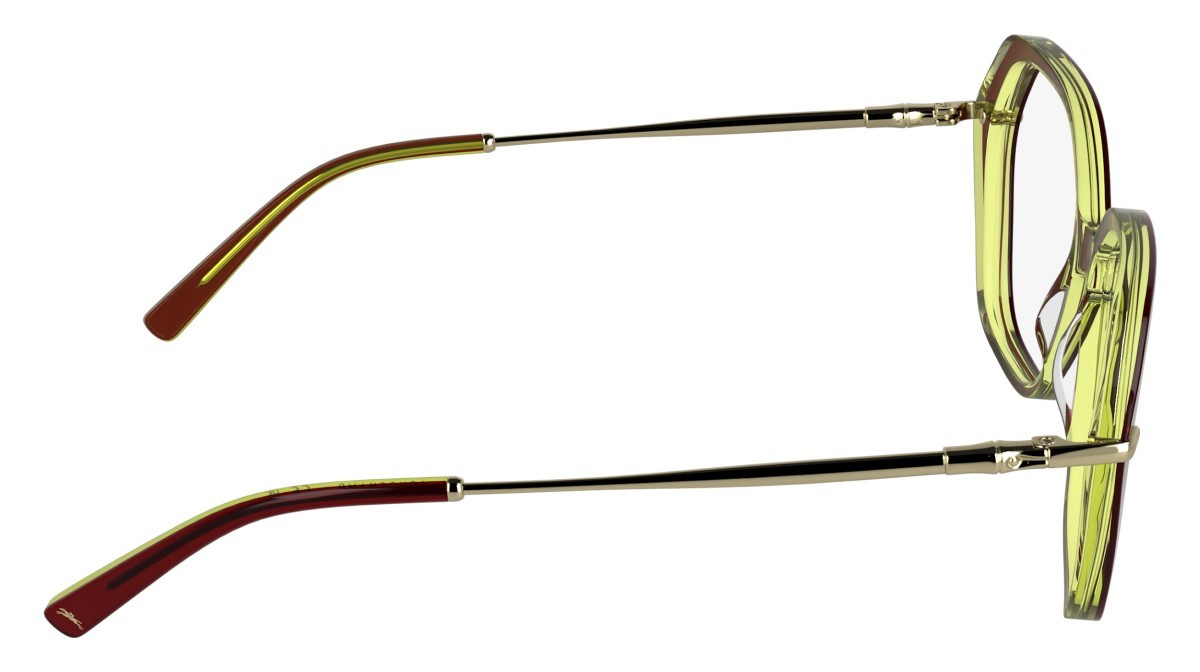 Occhiali da vista Longchamp LO2800 (618) colore transparent burgundy/yellow forma rettangolare 