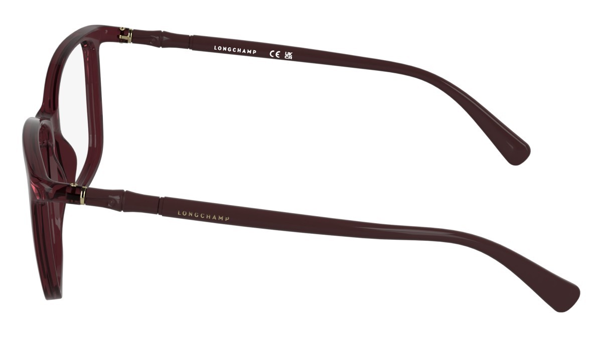 Eyeglasses Longchamp LO2801 (601) color transparent burgundy shape rectangle 