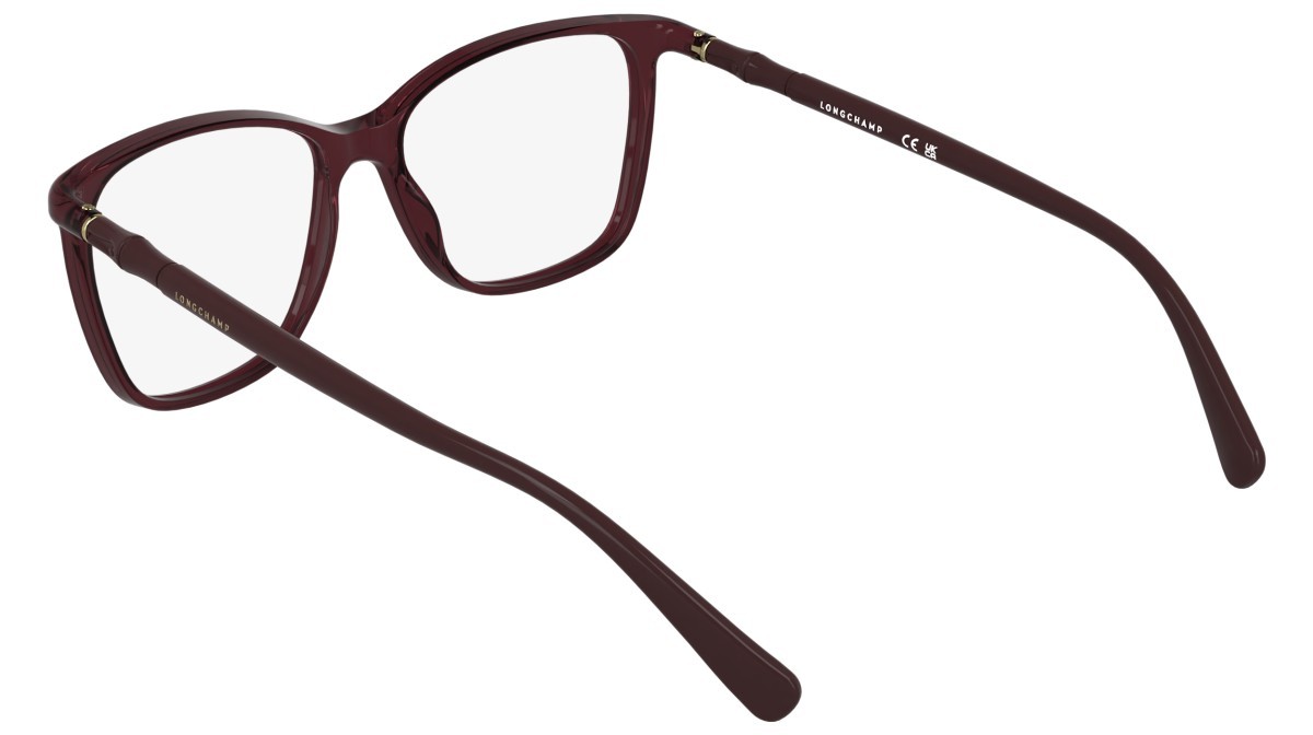 Eyeglasses Longchamp LO2801 (601) color transparent burgundy shape rectangle 