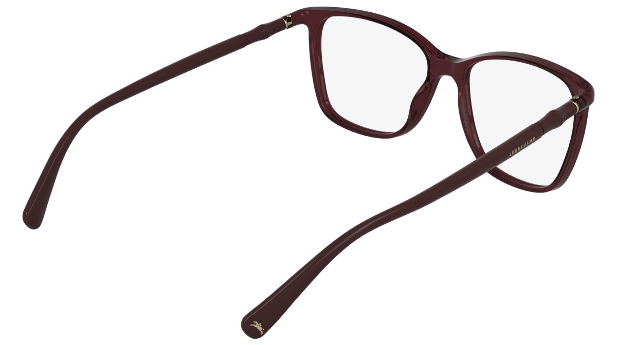 Eyeglasses Longchamp LO2801 (601) color transparent burgundy shape rectangle 
