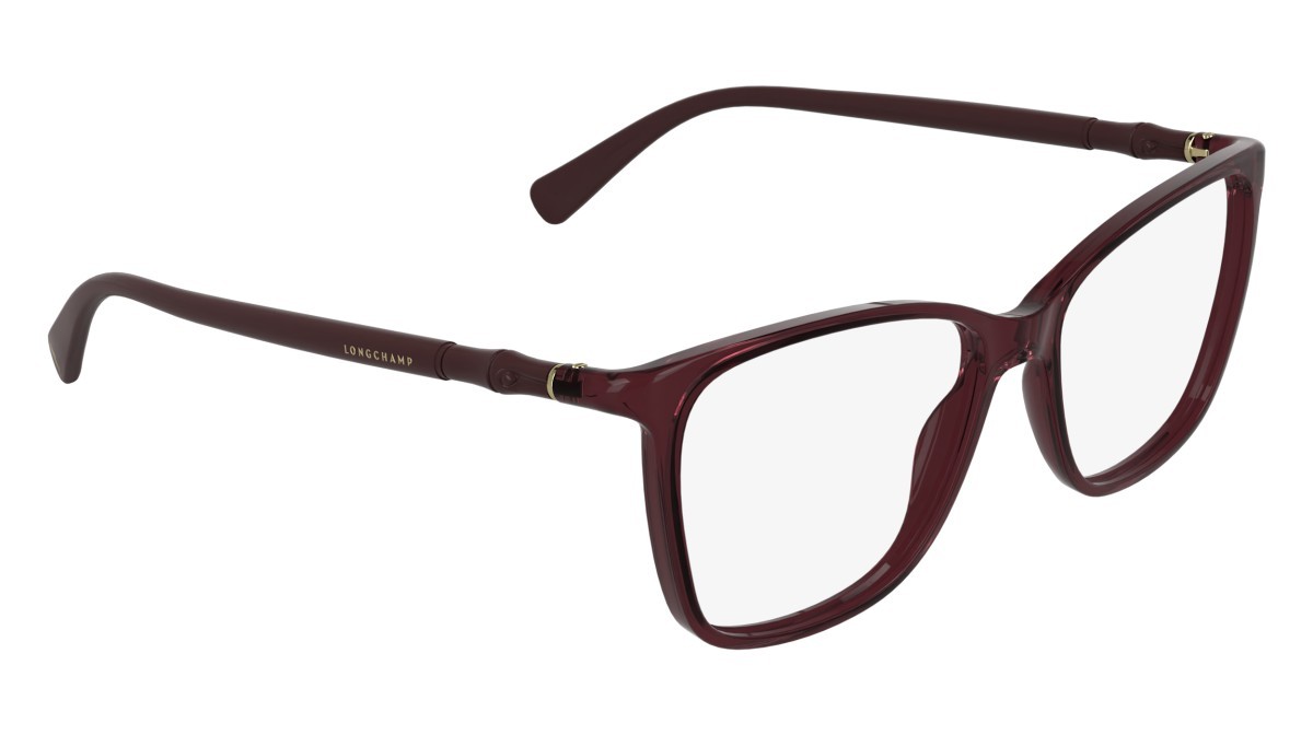 Eyeglasses Longchamp LO2801 (601) color transparent burgundy shape rectangle 