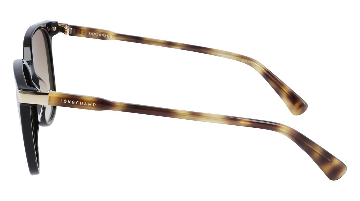 Occhiali da sole Longchamp LO612S N (010) colore black/havana forma rettangolare 