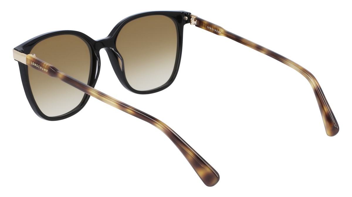 Occhiali da sole Longchamp LO612S N (010) colore black/havana forma rettangolare 