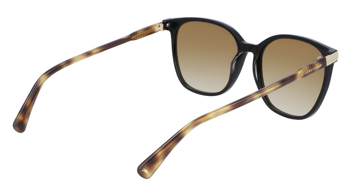 Occhiali da sole Longchamp LO612S N (010) colore black/havana forma rettangolare 