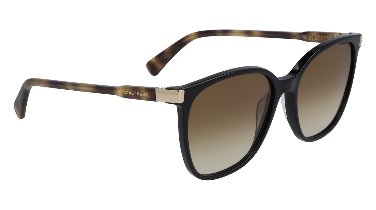Occhiali da sole Longchamp LO612S N (010) colore black/havana forma rettangolare 