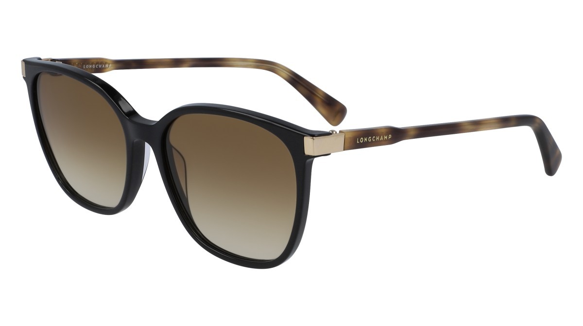 Occhiali da sole Longchamp LO612S N (010) colore black/havana forma rettangolare 