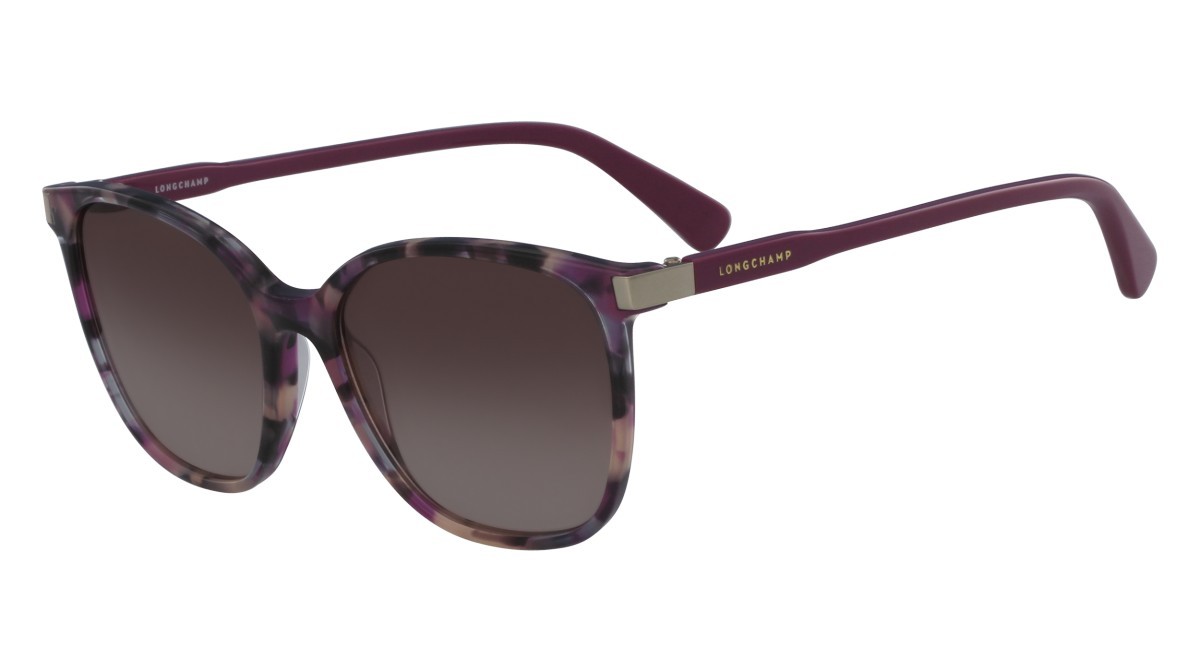 Occhiali da sole Longchamp LO612S N (219) colore havana purple forma rettangolare 