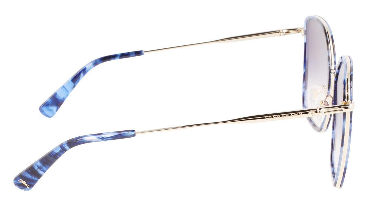 Sonnenbrillen Longchamp LO685S (745) farbe gold/textured blue form rechteckig gläser gradient blue