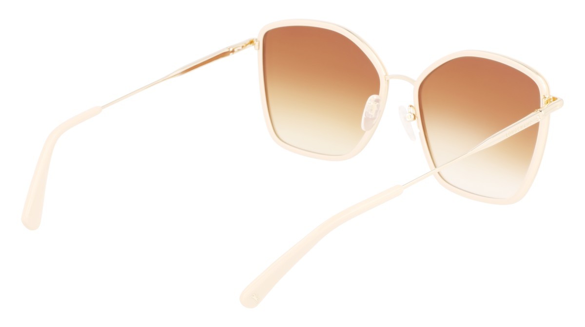 Occhiali da sole Longchamp LO685S (771) colore gold/ivory forma rettangolare lenti gradient brick