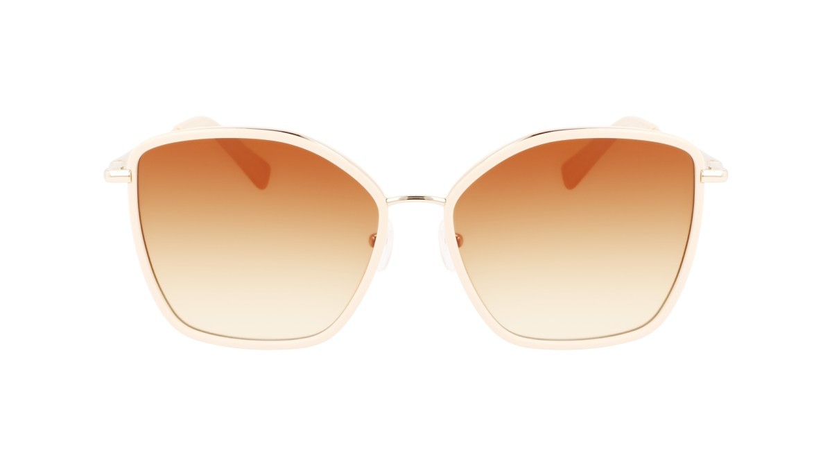 Occhiali da sole Longchamp LO685S (771) colore gold/ivory forma rettangolare lenti gradient brick