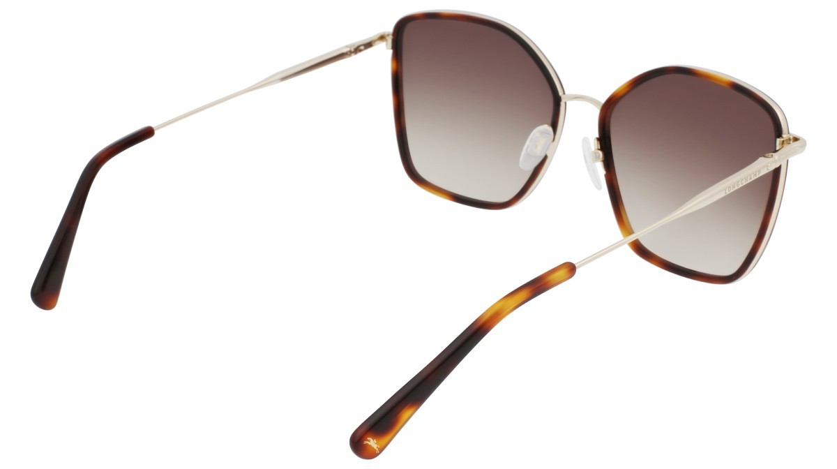Occhiali da sole Longchamp LO685S N (712) colore gold/khaki forma rettangolare 