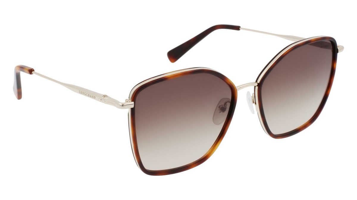Occhiali da sole Longchamp LO685S N (712) colore gold/khaki forma rettangolare 