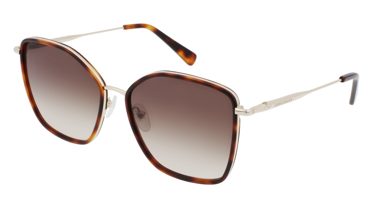 Occhiali da sole Longchamp LO685S N (712) colore gold/khaki forma rettangolare 