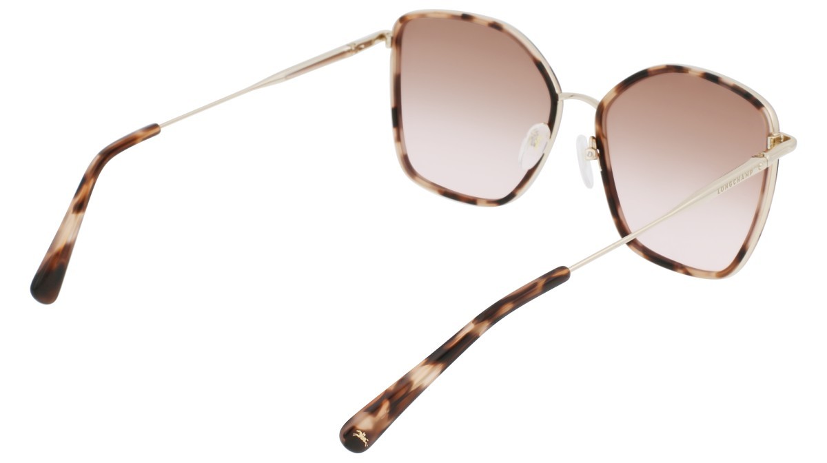 Occhiali da sole Longchamp LO685S N (716) colore gold/rose forma rettangolare 