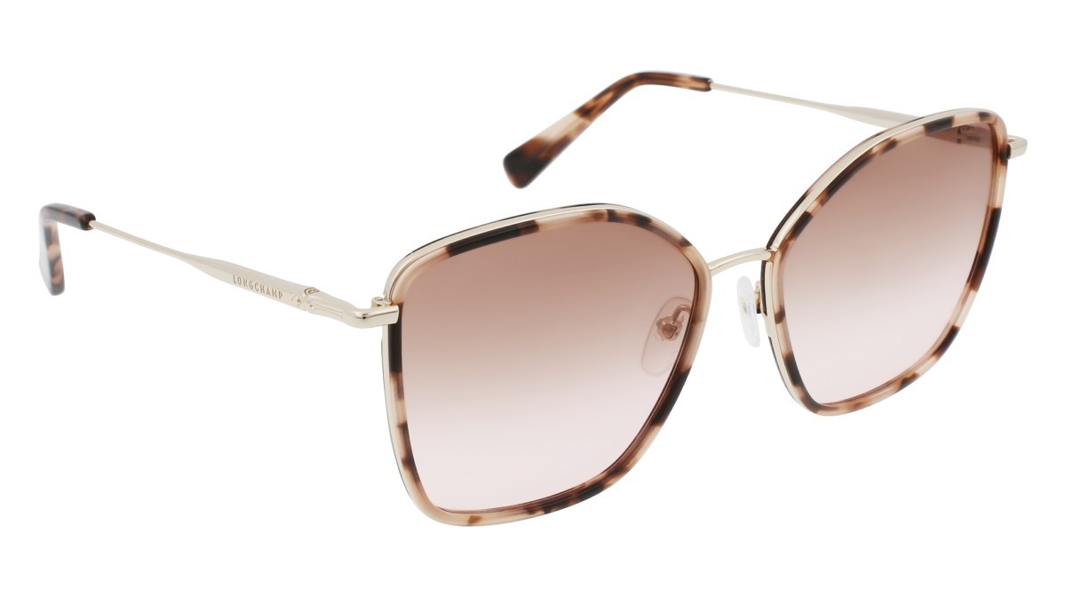 Occhiali da sole Longchamp LO685S N (716) colore gold/rose forma rettangolare 