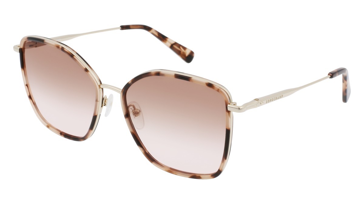Occhiali da sole Longchamp LO685S N (716) colore gold/rose forma rettangolare 