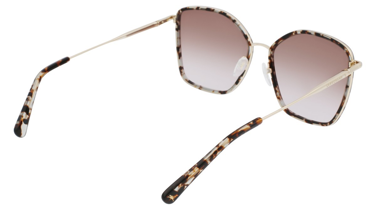 Occhiali da sole Longchamp LO685S N (736) colore gold/lilac forma rettangolare 