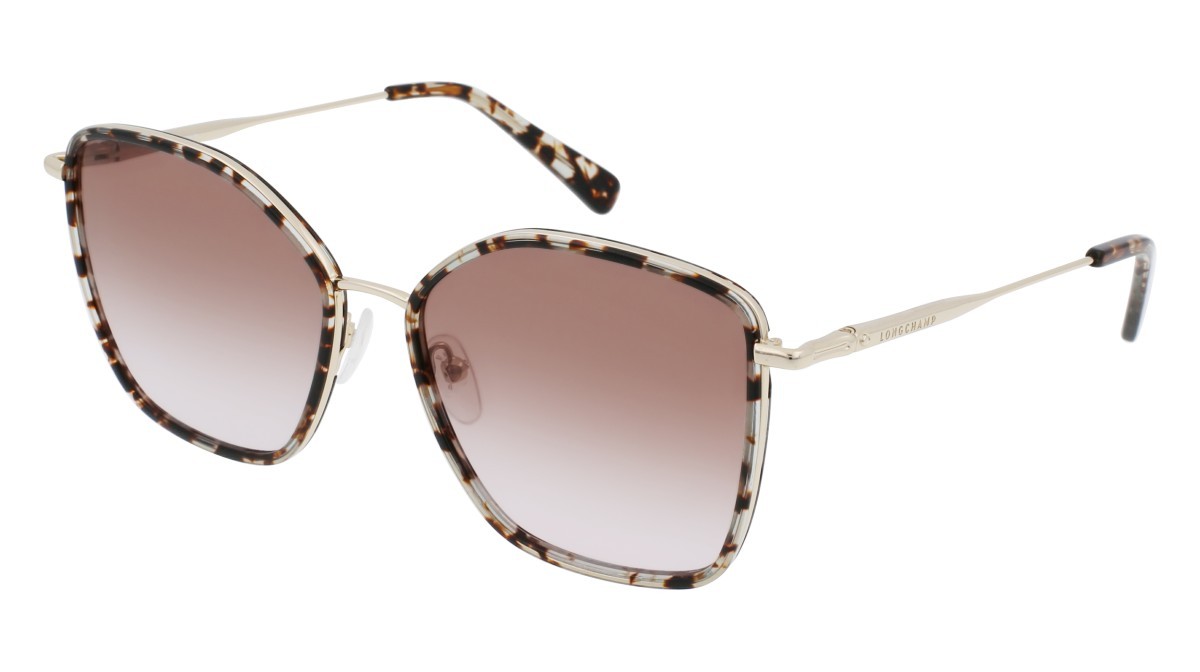 Occhiali da sole Longchamp LO685S N (736) colore gold/lilac forma rettangolare 