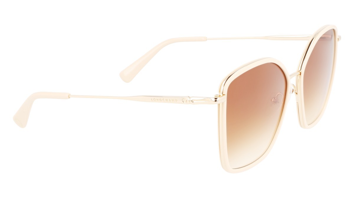 Occhiali da sole Longchamp LO685S N (771) colore gold/ivory forma rettangolare 