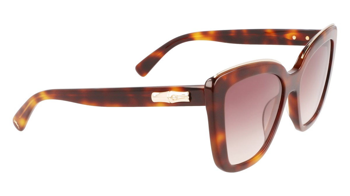 Sonnenbrillen Longchamp LO692S (230) farbe havana form rechteckig gläser bungundy gradient