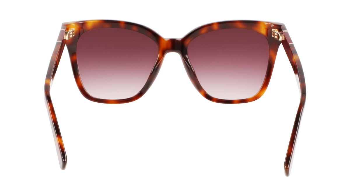 Occhiali da sole Longchamp LO696S (230) colore havana forma rettangolare lenti burgundy gradient