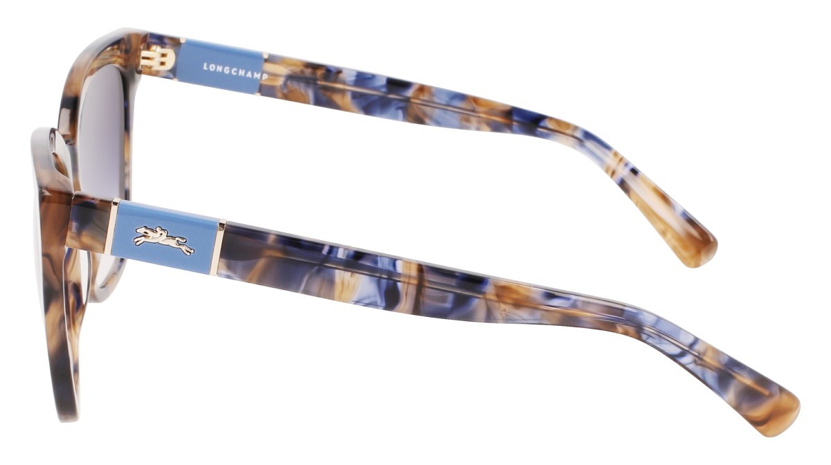 Occhiali da sole Longchamp LO696S N (430) colore blue havana forma rettangolare 