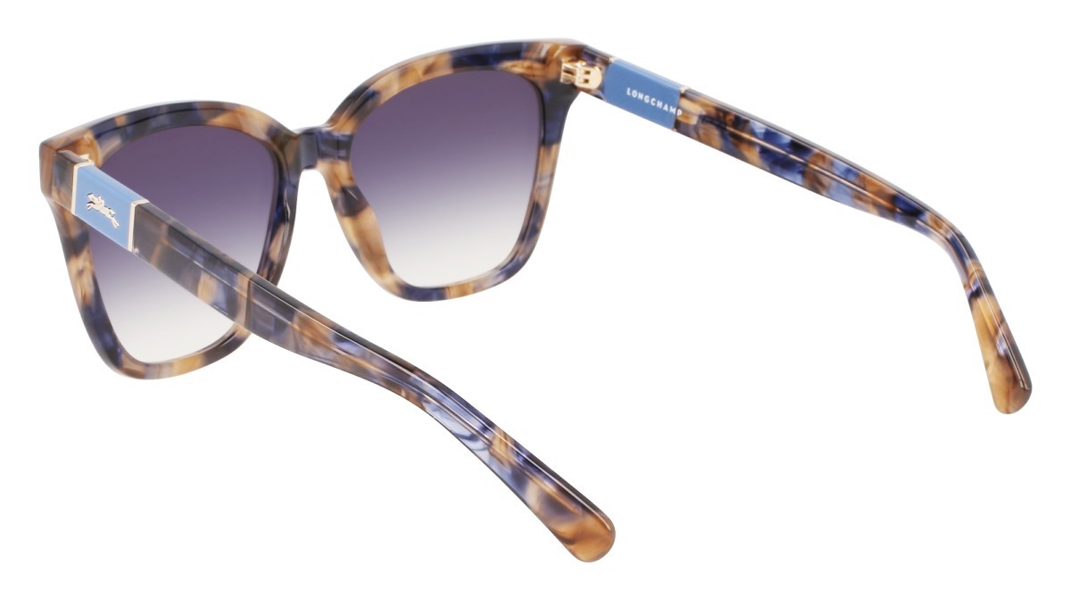 Occhiali da sole Longchamp LO696S N (430) colore blue havana forma rettangolare 