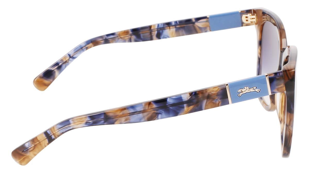 Occhiali da sole Longchamp LO696S N (430) colore blue havana forma rettangolare 