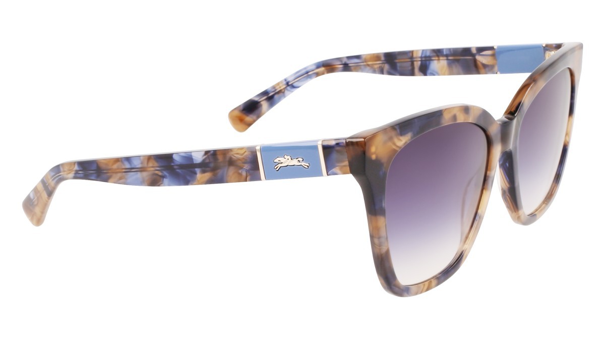 Occhiali da sole Longchamp LO696S N (430) colore blue havana forma rettangolare 