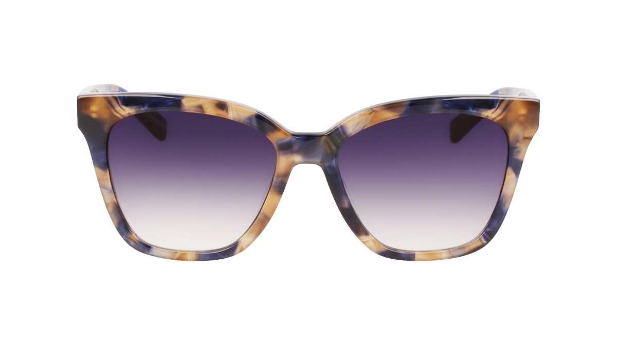Occhiali da sole Longchamp LO696S N (430) colore blue havana forma rettangolare 