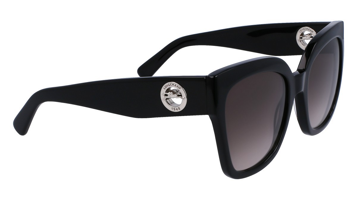 Occhiali da sole Longchamp LO717S (001) colore black forma pantos lenti gradient grey