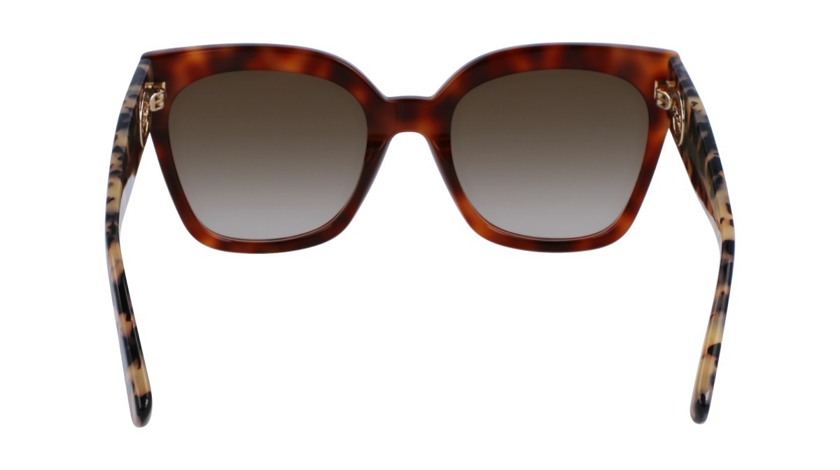 Occhiali da sole Longchamp LO717S (217) colore light havana forma pantos lenti gradient brown