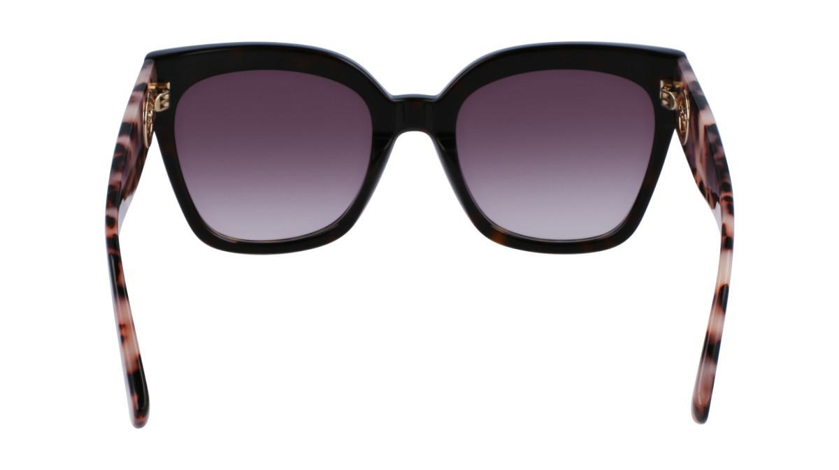 Sunglasses Longchamp LO717S (242) color dark havana shape pantos lenses gradient burgundy