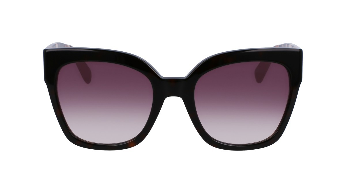 Sunglasses Longchamp LO717S (242) color dark havana shape pantos lenses gradient burgundy