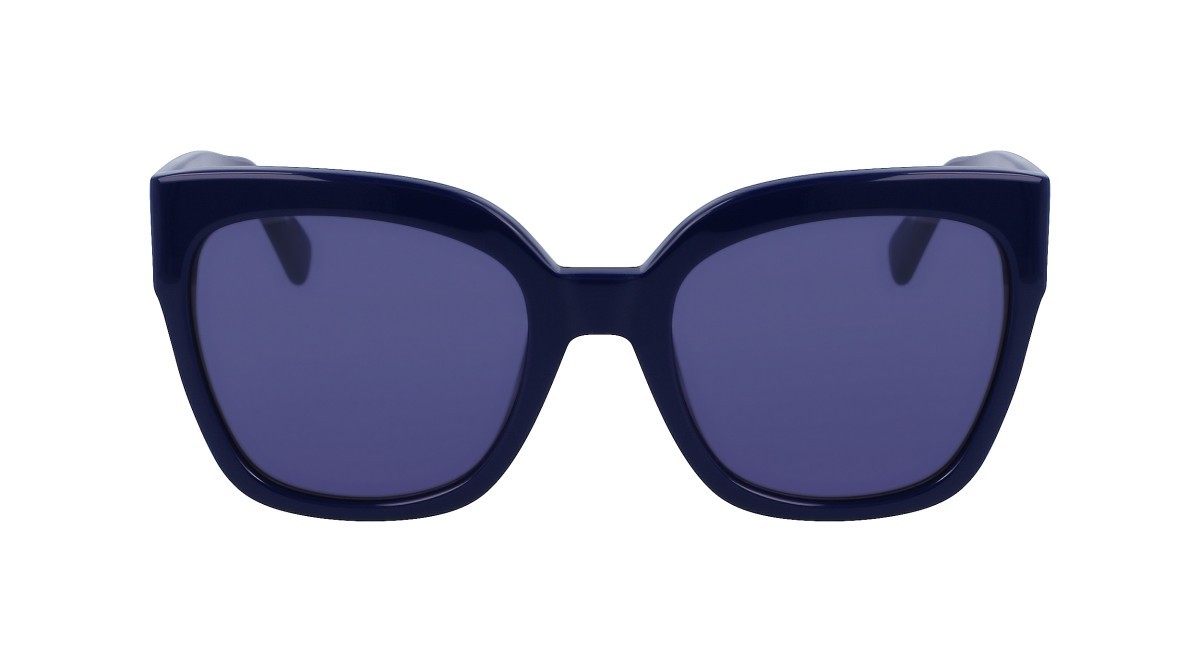 Occhiali da sole Longchamp LO717S (400) colore blue forma pantos lenti solid blue