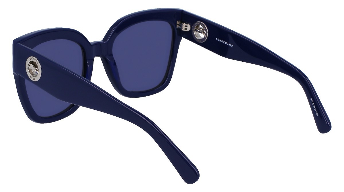 Occhiali da sole Longchamp LO717S (400) colore blue forma pantos lenti solid blue