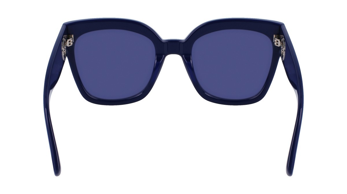 Occhiali da sole Longchamp LO717S (400) colore blue forma pantos lenti solid blue