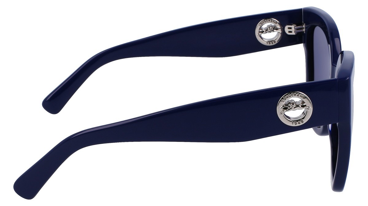 Occhiali da sole Longchamp LO717S (400) colore blue forma pantos lenti solid blue