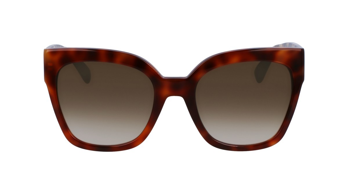 Occhiali da sole Longchamp LO717S N (217) colore light havana forma pantos lenti gradient brown