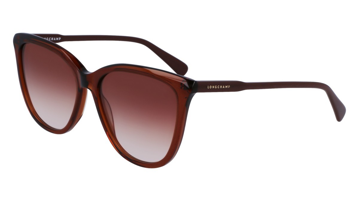 Sonnenbrillen Longchamp LO718S (201) farbe brown form pantos gläser brown - clear gradient
