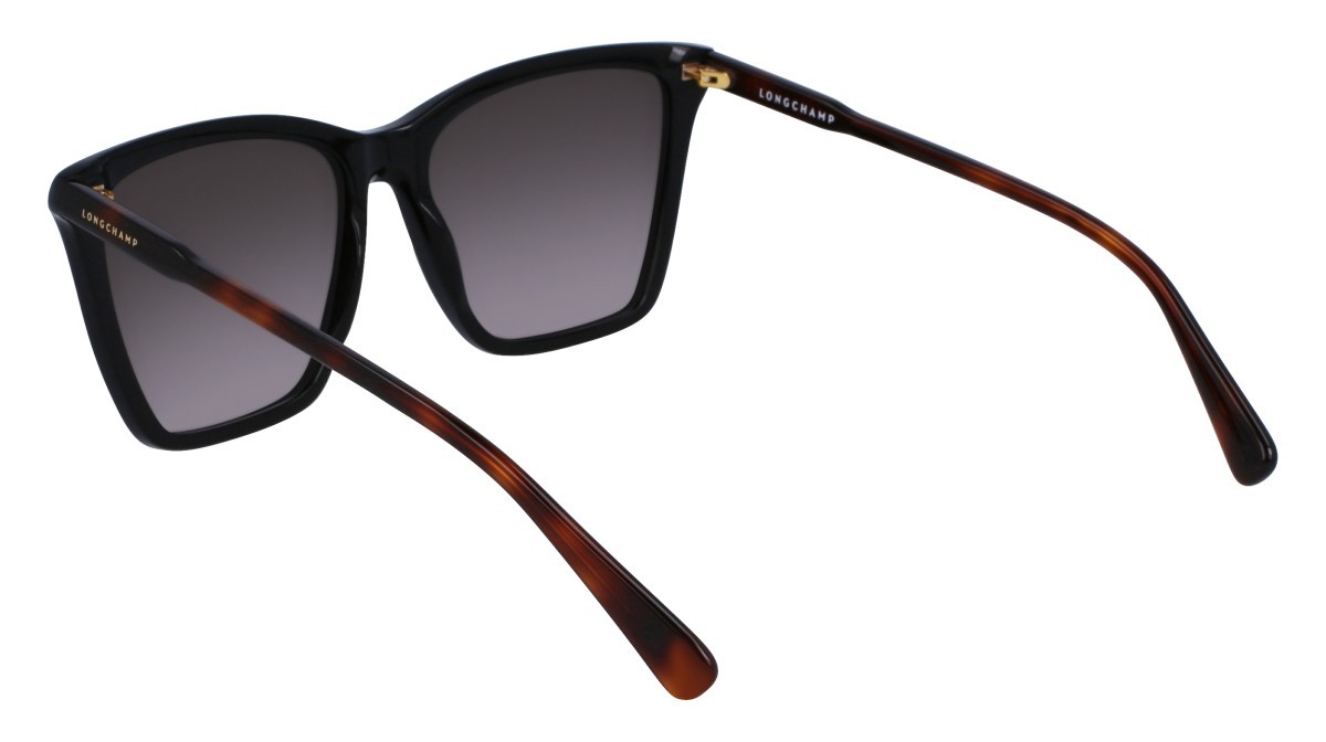 Occhiali da sole Longchamp LO719S (001) colore black forma rettangolare lenti gradient grey