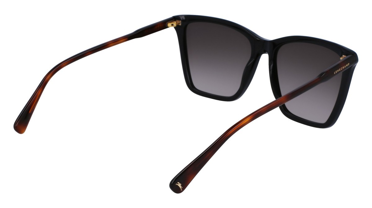 Occhiali da sole Longchamp LO719S (001) colore black forma rettangolare lenti gradient grey
