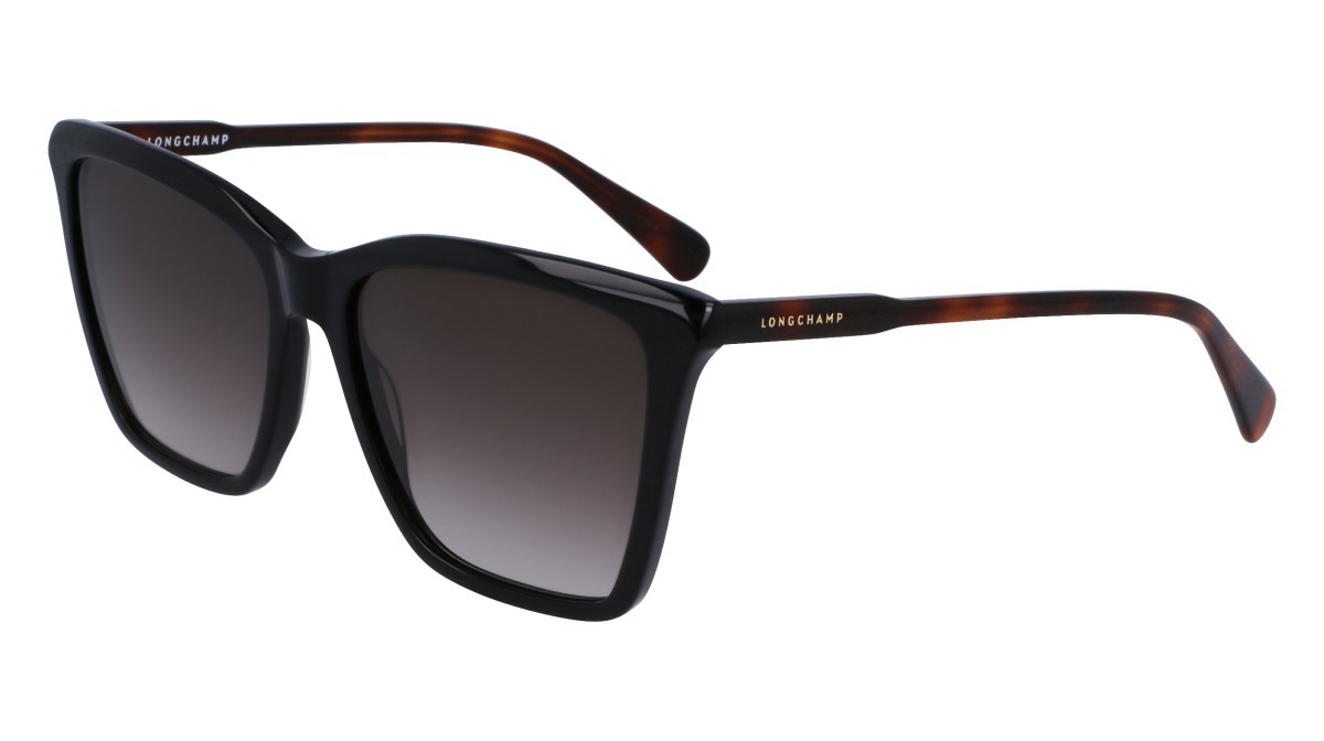 Occhiali da sole Longchamp LO719S (001) colore black forma rettangolare lenti gradient grey