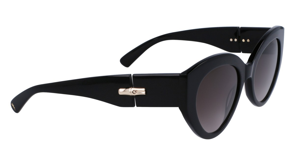 Sonnenbrillen Longchamp LO722S (001) farbe black form cat-eye gläser gradient grey