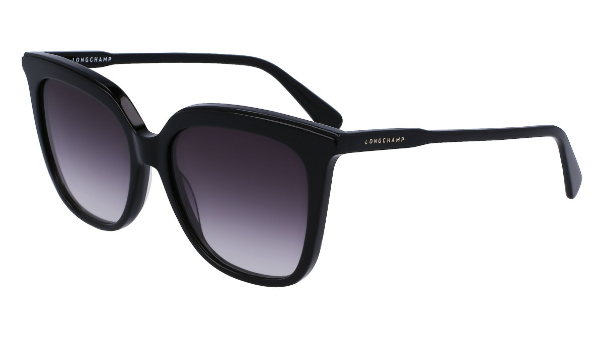 Sonnenbrillen Longchamp LO728S (001) farbe black form rechteckig gläser gradient grey