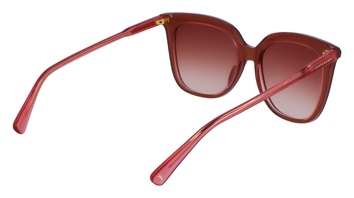 Sonnenbrillen Longchamp LO728S (207) farbe brown/rose form rechteckig gläser gradient burnt