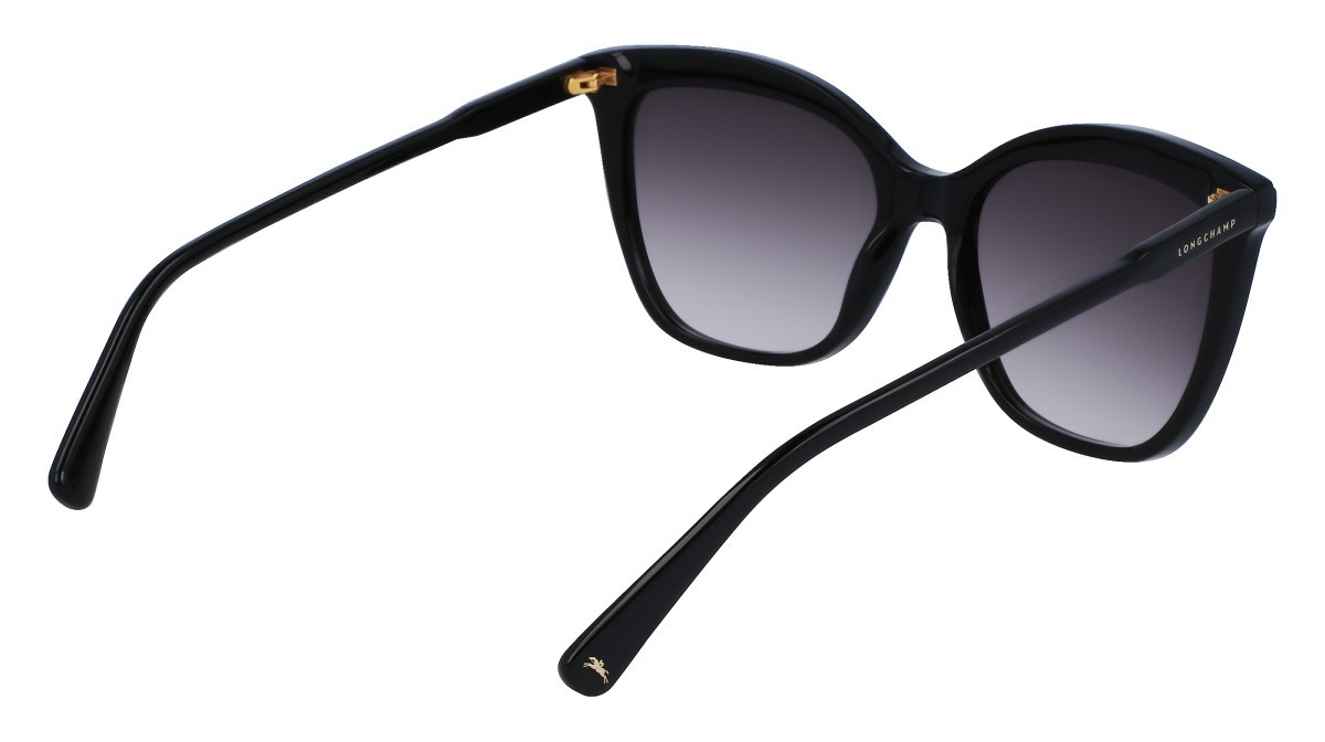 Sonnenbrillen Longchamp LO729S (001) farbe black form rechteckig gläser gradient grey