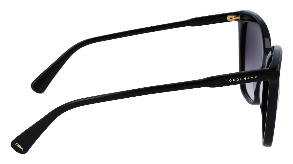 Sonnenbrillen Longchamp LO729S (001) farbe black form rechteckig gläser gradient grey